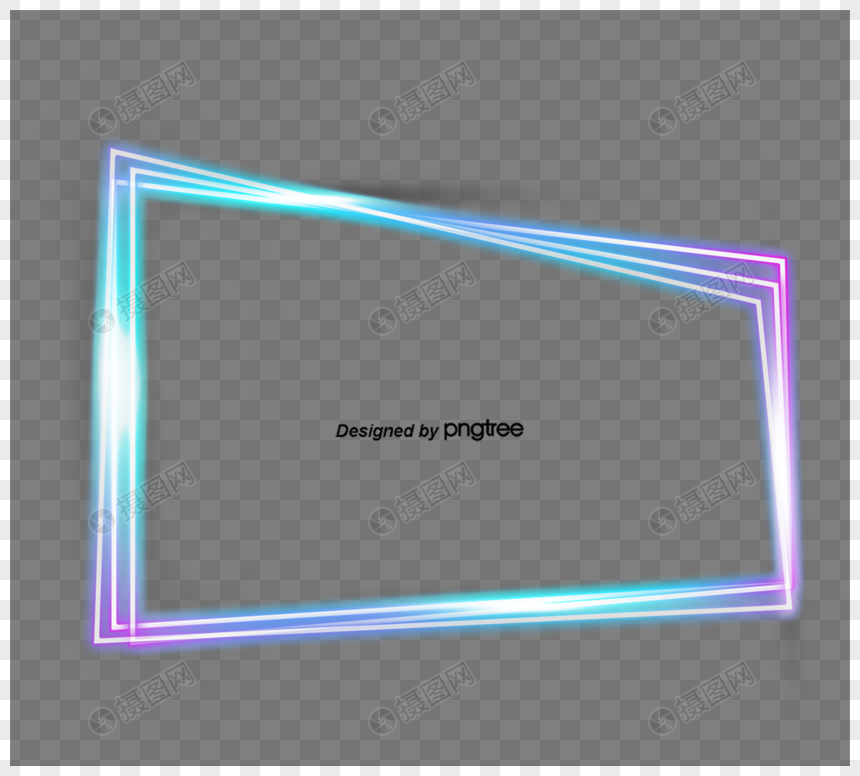 时尚彩色多线霓虹灯框架图片