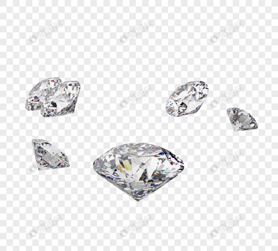 白色钻石闪耀珠宝图片