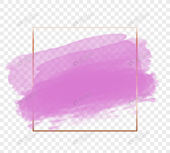 紫色水彩笔边框图片