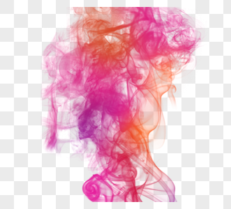 彩色渐变抽象烟雾扩散元素图片