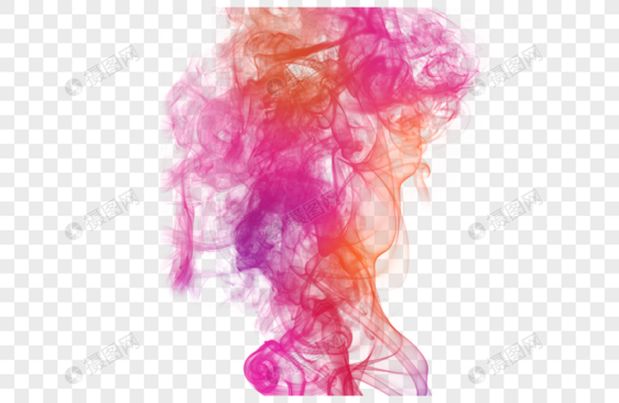 彩色渐变抽象烟雾扩散元素图片