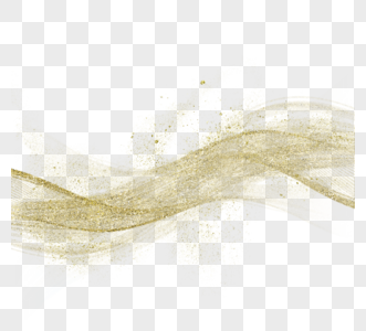 豪华金色颗粒效果曲线装饰元素图片