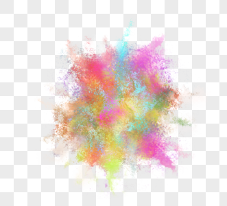 彩色飞溅多色混合元素图片
