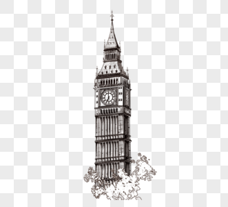 英国标志性建筑伦敦大本钟图片