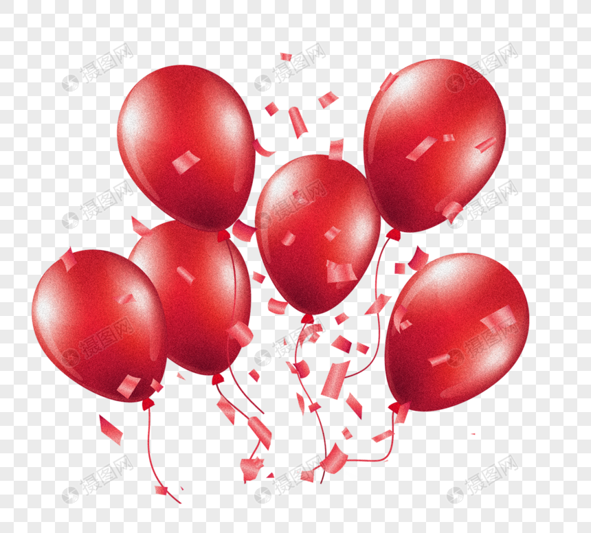 生日气球彩色节日气球元素图片