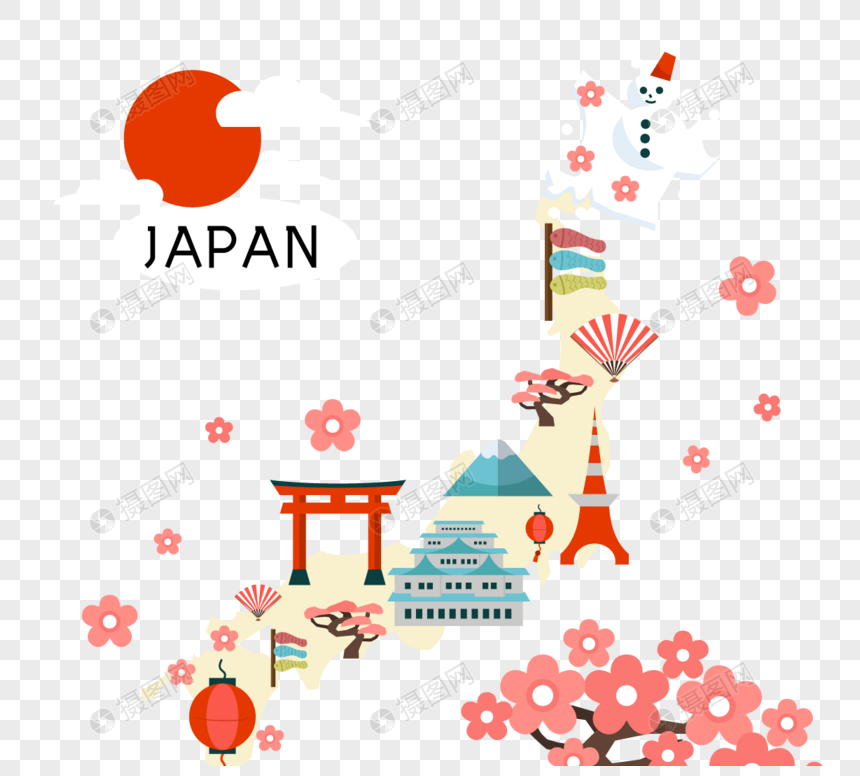 雪人是日本简单地图元素素材下载 正版素材 摄图网 雪人是日本简单地图元素素材下载 正版素材 摄图网