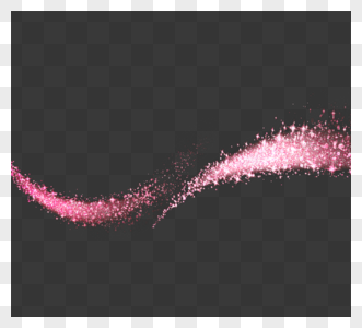 粉色漂浮流线型闪亮元素图片
