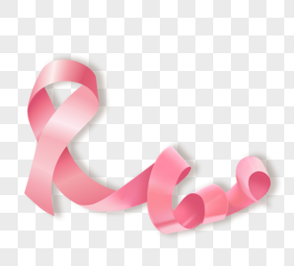 粉色乳腺癌创意丝带标识设计图片