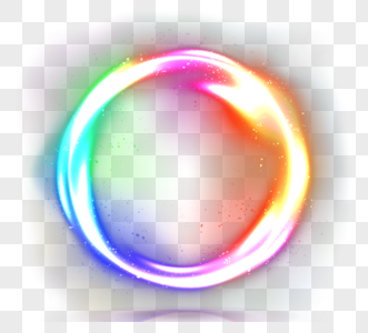 彩色圆形科幻光环图片