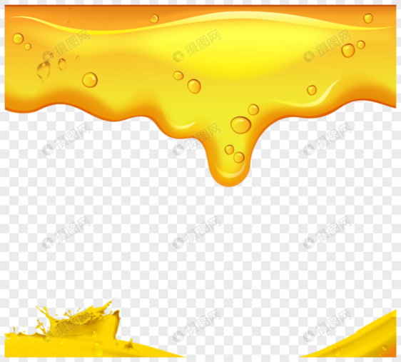 黄色手绘喷溅蜂蜜图片