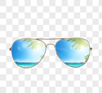 渐变色沙滩太阳镜创意沙滩太阳镜图片