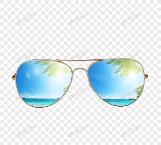 渐变色沙滩太阳镜创意沙滩太阳镜图片