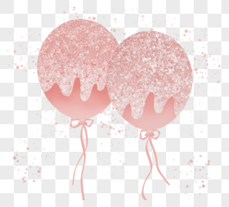 浪漫节日用玫瑰金闪闪发光气球图片