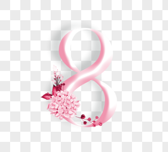 粉红色柔美浪漫妇女节设计高清图片