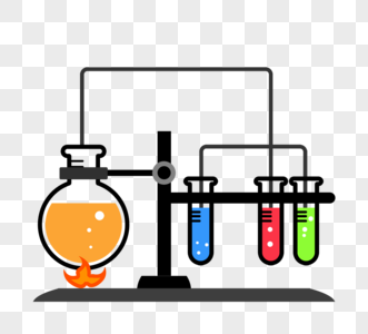 卡通化学实验室设备图片