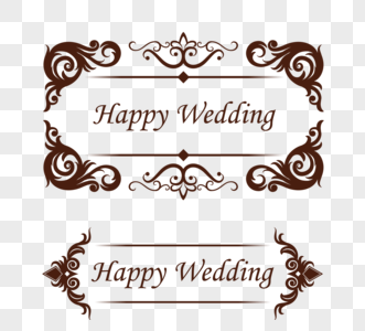 婚礼花边框图片