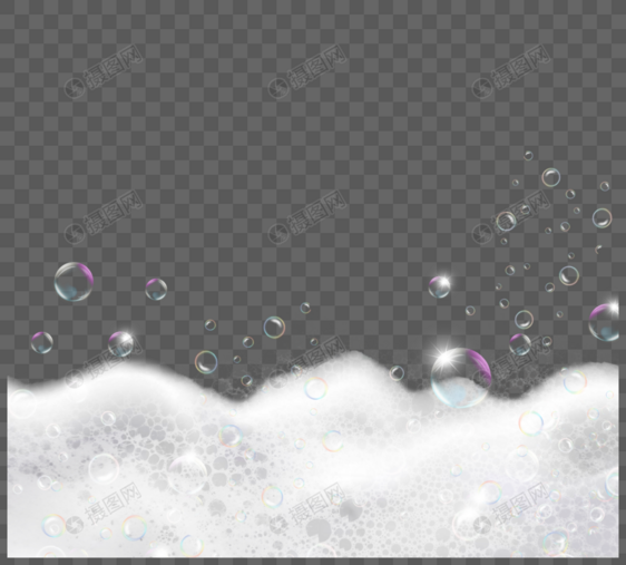 白色创意写实气泡水液体图片