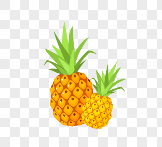 黄色卡通台湾特色水果凤梨元素图片素材