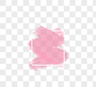 粉色水彩笔方形边框图片