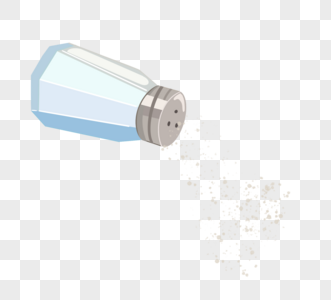 卡通手绘盐罐撒盐图片素材