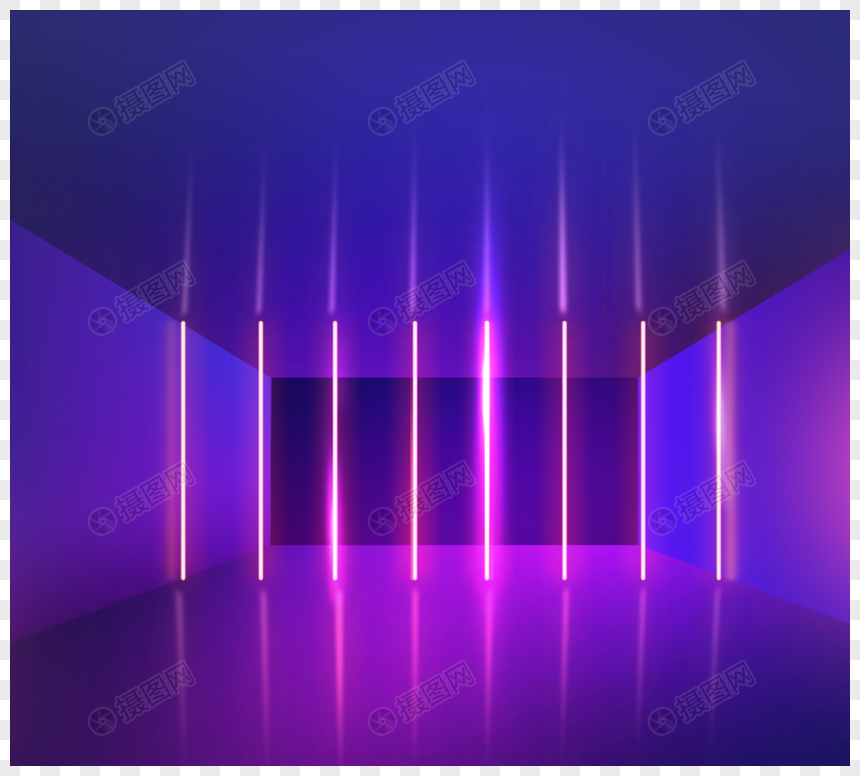 三维霓虹灯抽象图片