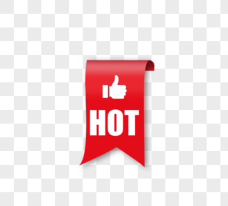 红色渐变几何热卖标签图片素材