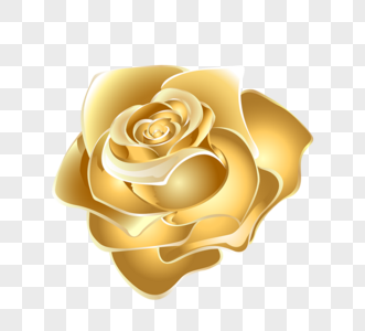 金色金属玫瑰装饰高清图片