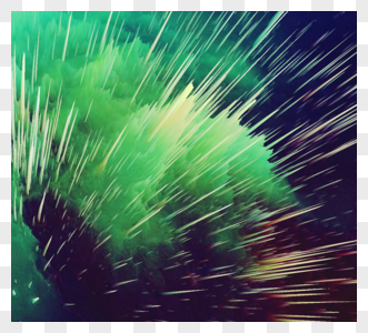 唯美大气3d立体绿色超新星爆炸动态效果星空图片