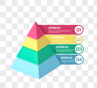 3d多维数据集金字塔业务信息图表概念图片