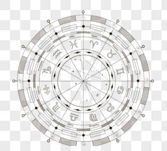 黑白占卜星座命盘图片