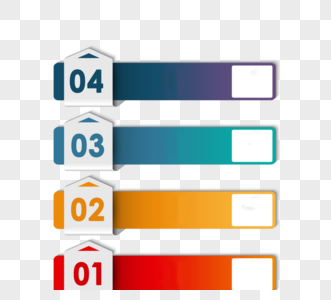 渐变信息图表标签高清图片