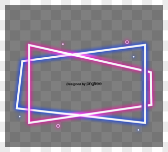 时尚炫彩几何霓虹多边形边框图片