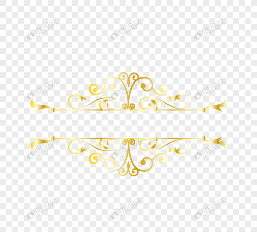 古典欧式花纹金色边框图片