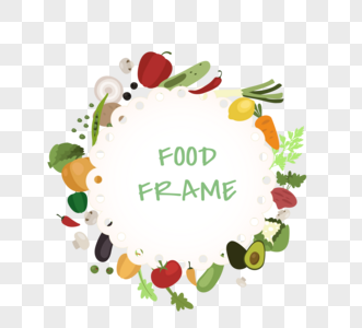 卡通风格蔬菜水果架图片素材