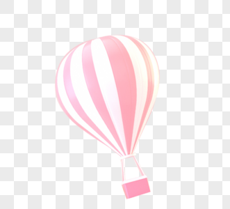 粉色浪漫热气球图片