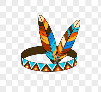 羽毛头饰海报设计模板 羽毛头饰创意图片 羽毛头饰插画插图 羽毛头饰