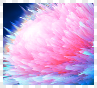 粉红色3d星云大气爆炸效果动态模糊星空图片