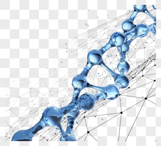 玻璃质感dna序列3d元素图片