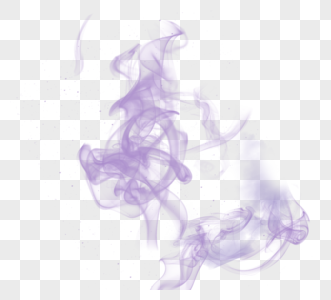 紫色清新烟雾元素图片