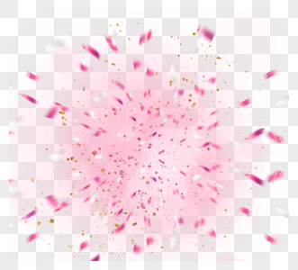 粉色光彩带庆典元素图片