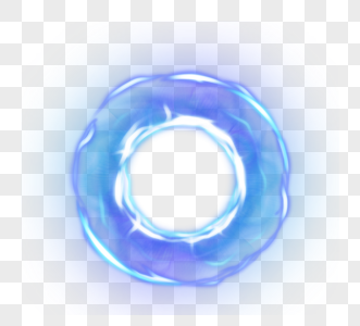 蓝环抽象光效果图片