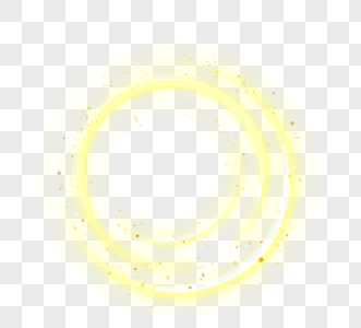 圆形黄色闪亮光效光环高清图片