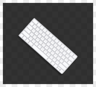卡通白色键盘设计元素图片