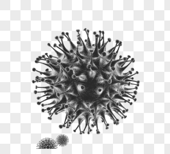 黑色病毒病菌细菌立体图高清图片