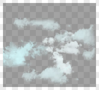 蓝云png元素图片