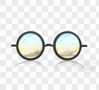 太阳镜眼镜反射图片