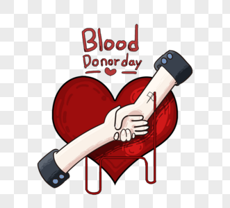 卡通红色献血日图片