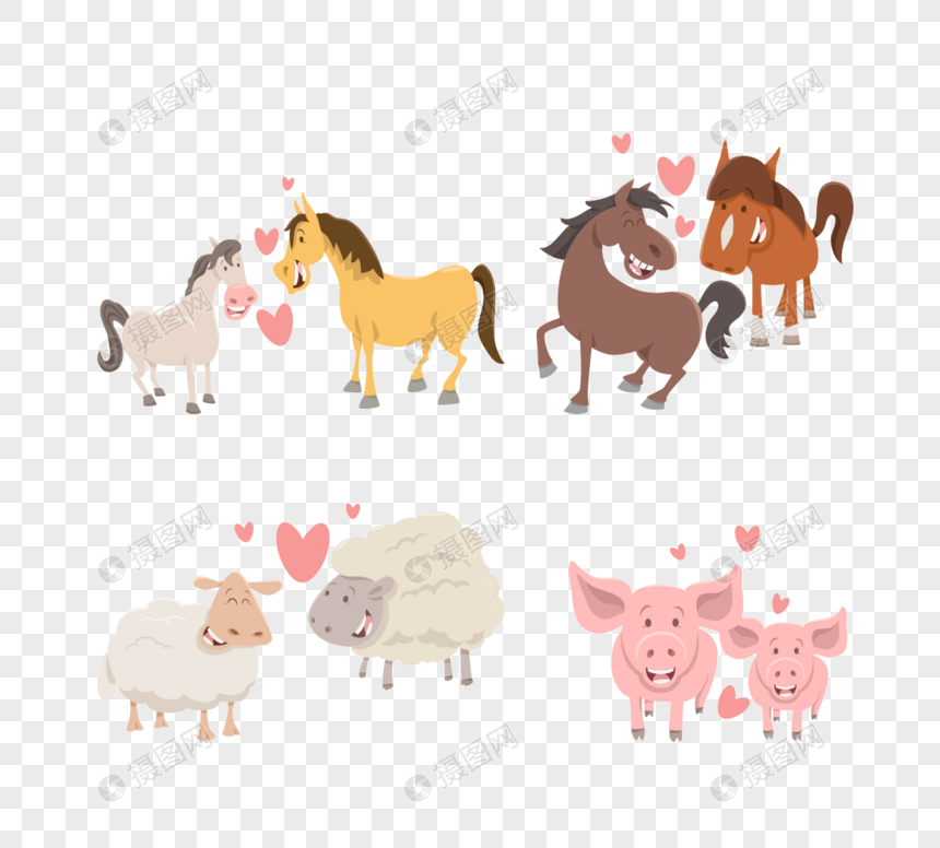 情人节动物爱好者图元素素材下载 正版素材 摄图网