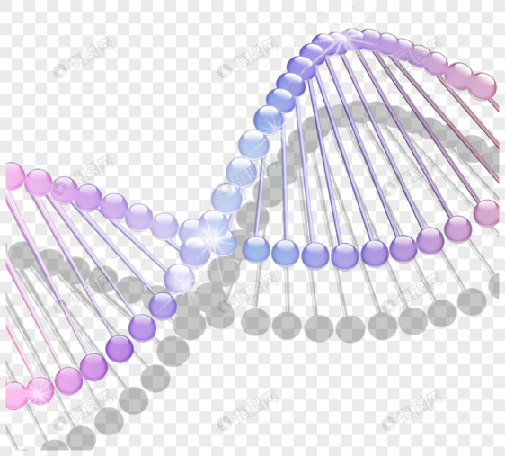 DNA分子结构球体元素图片