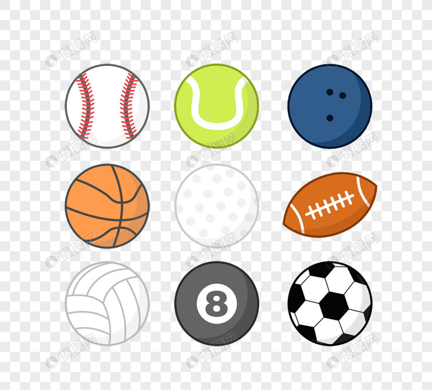 体育运动球类元素图片